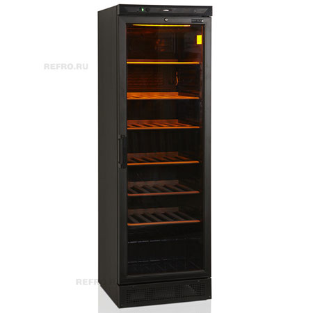 Холодильный шкаф Tefcold 425 Black VIP в аренду, универсальный, среднетемпературный, с замком, полностью черный
